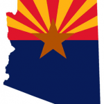 Arizona State with Flag