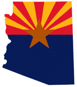 Arizona State with Flag