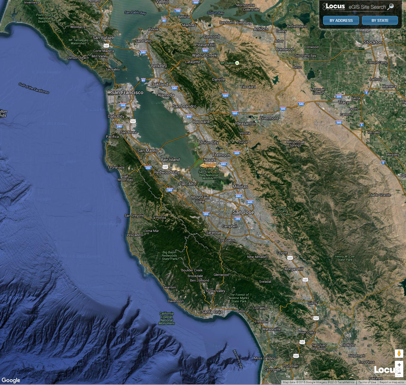 Screenshot of GIS Site Search for EPA data