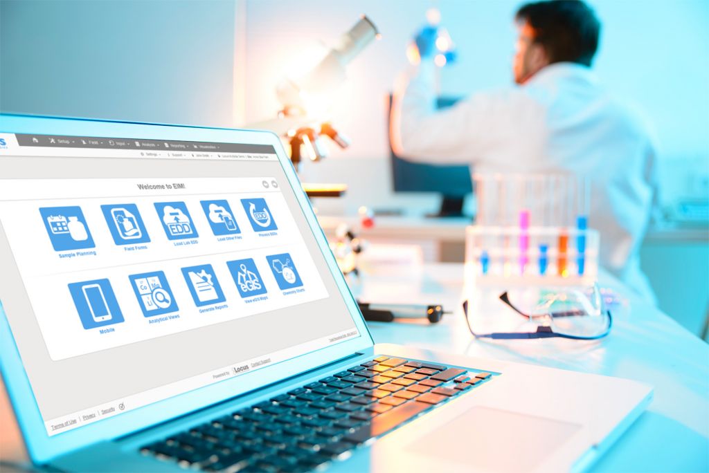 Environmental data management and environmental reporting software- EIM screenshot in lab