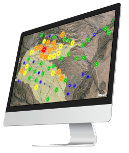 Screenshot of Locus GIS location clustering functionality