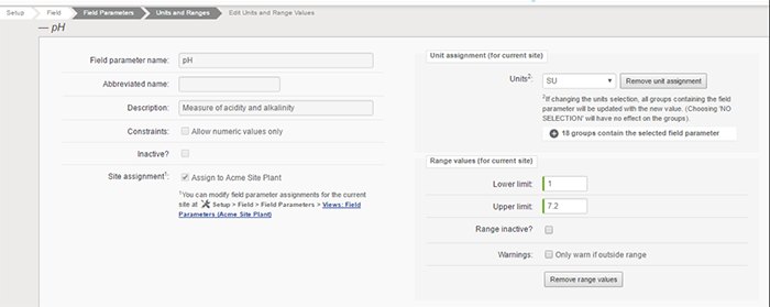 Locus Mobile - Data ranges