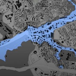 NEMAC GIS screenshot of floodplain data for Buncombe County, NC