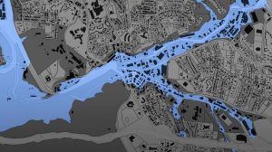 NEMAC GIS screenshot of floodplain data for Buncombe County, NC