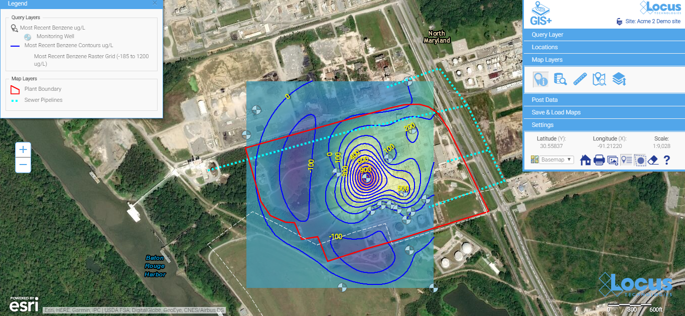 Locus GIS+ contours