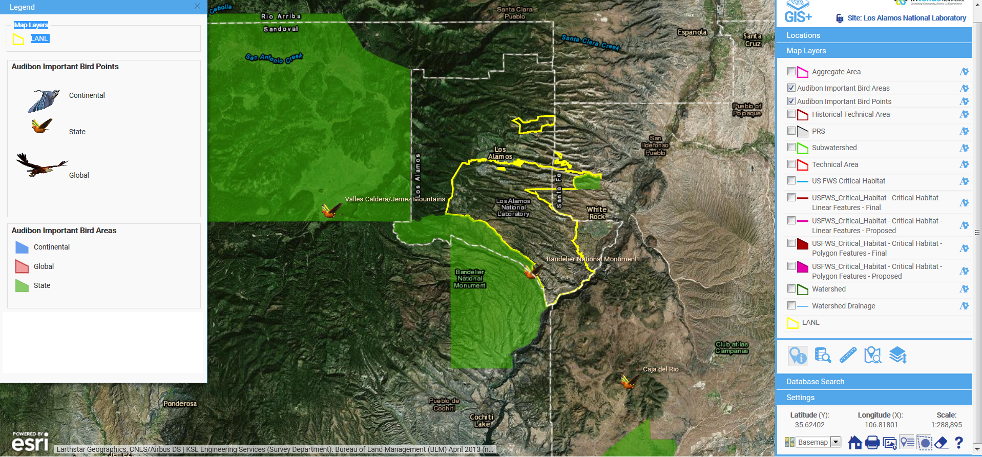 GIS+ - Intellus - audubon layers