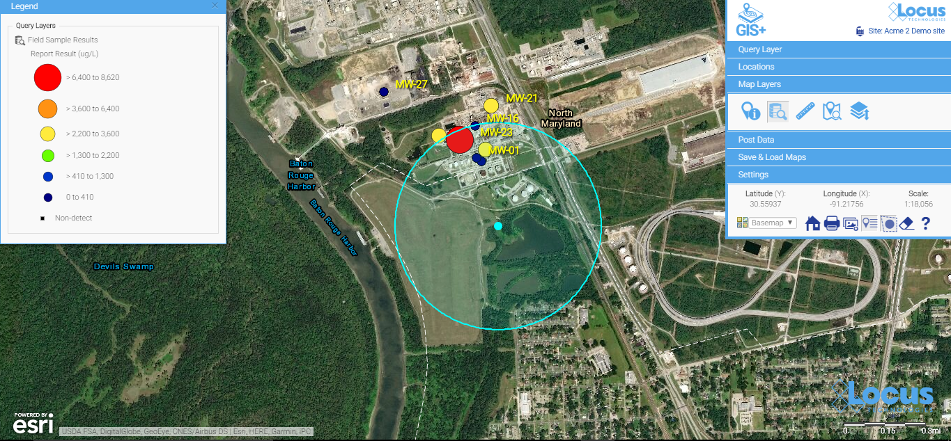 GIS+ radius query