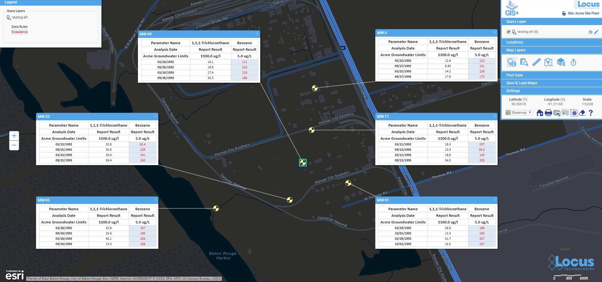 GIS+ data callouts