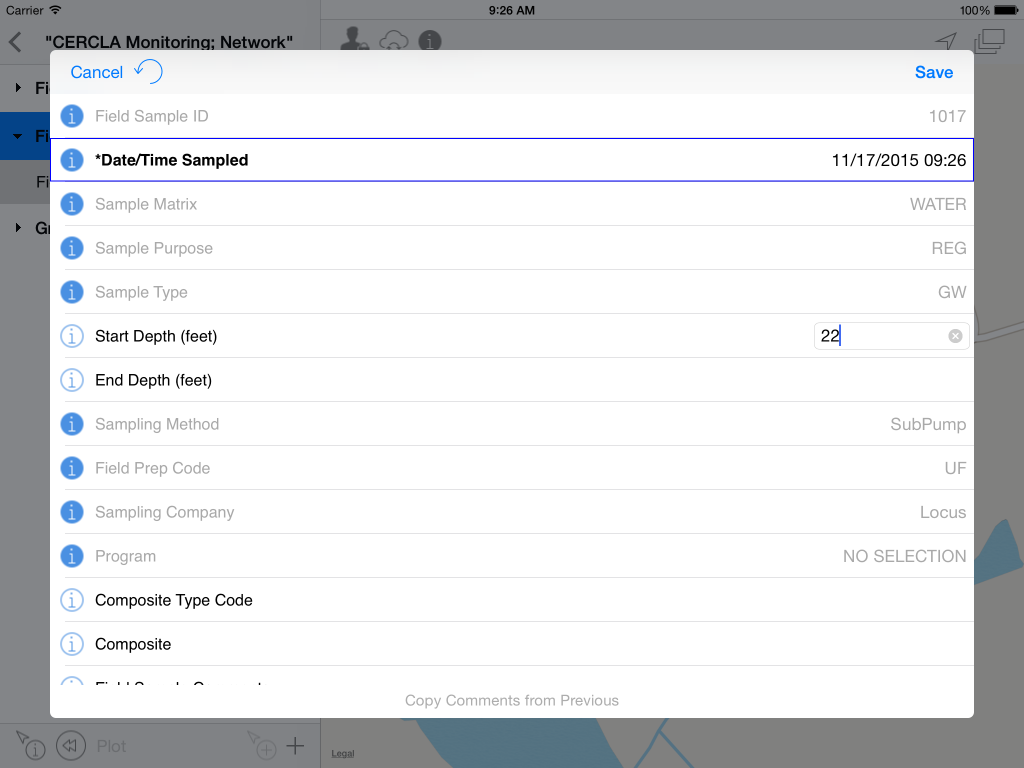 Locus Mobile - Custom Form