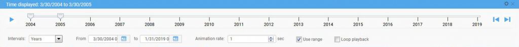 Locus GIS+ time slider