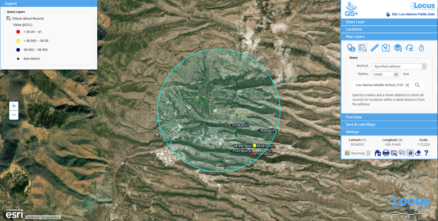Locus GIS | Wells with tritium